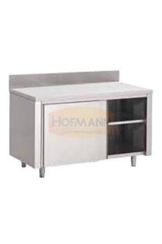 Arbeitstische Eco 600, Außenmaße 1200x600x850, Schiebetüren, Aufkantung 20x100